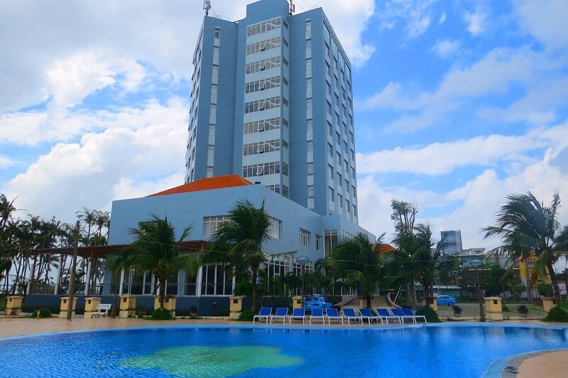 Staying at a beach hotel