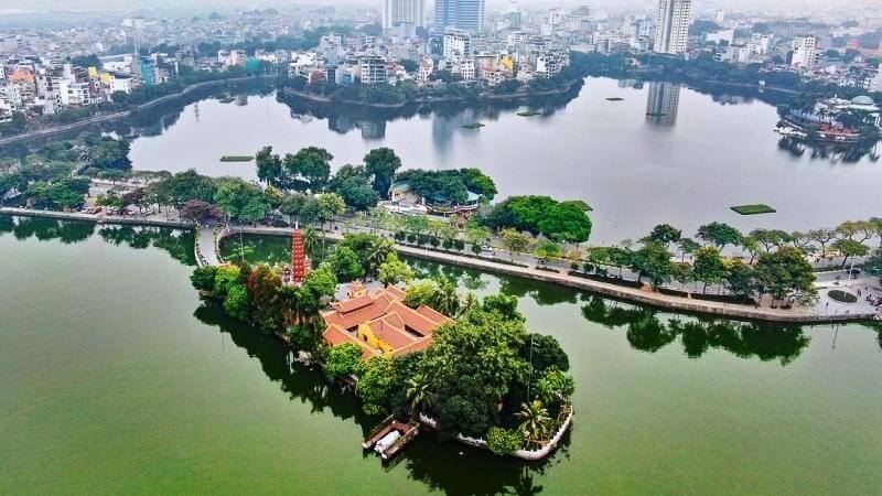 West Lake and Truc Bach Lake