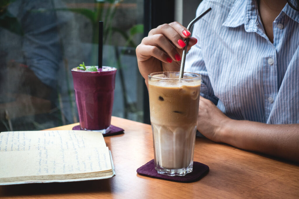 People can be found in cafes at all times of the day in Vietnam