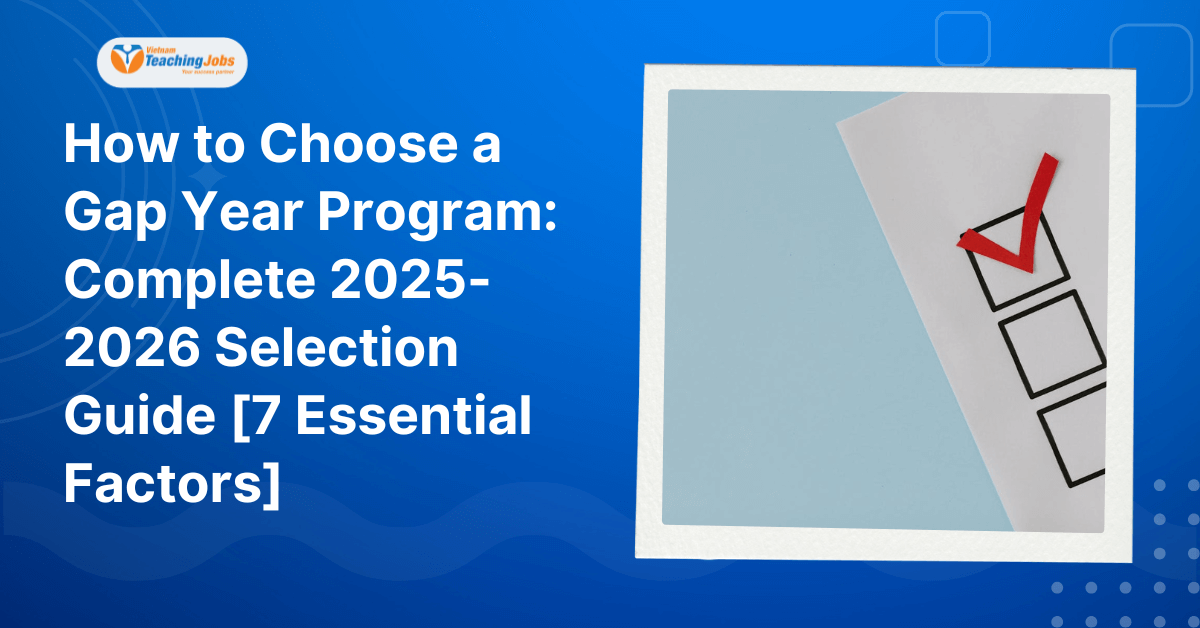 How to Choose a Gap Year Program